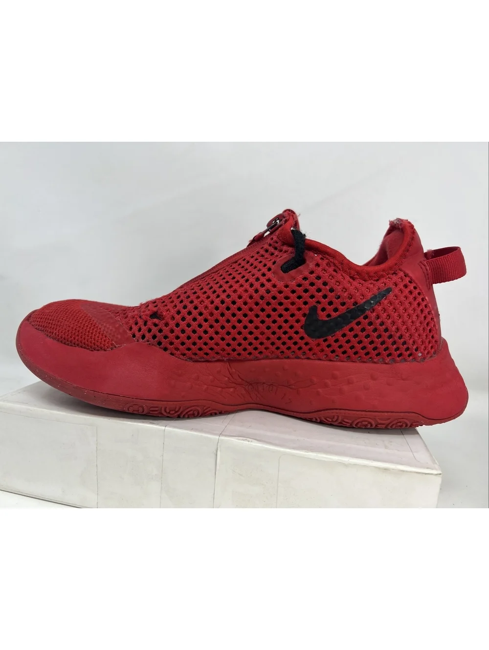 New Nike By You PG 4 iD Red Black CQ7339 991 Men's Size 6 US Women's 7.5